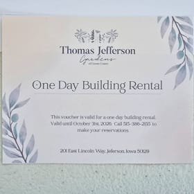 One Day Building Rental Thomas Jefferson Gardens item