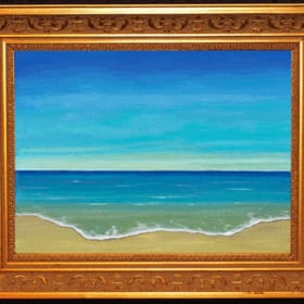 Ocean View in Gold Frame item