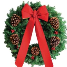 🎁 20" Cheer Wreath (Boxed with Bows and decor) item
