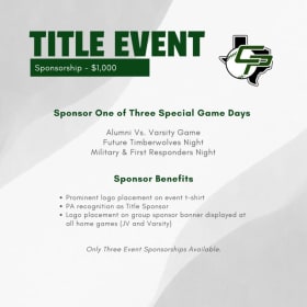 "Title Event" Sponsorship item