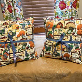 Homemade Harvest Throw Pillows Set. item