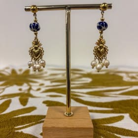 MexiChic Talavera Sacred Heart Earrings item