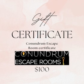 Conundrum Escape Room certificate item