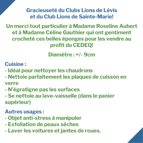 Tawashi – Éponge à récurer – Bleu foncé item