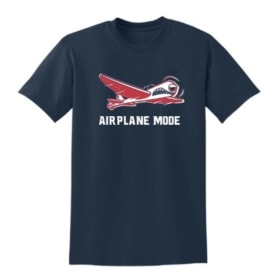 Navy Youth S - Adult XL Airplane Mode T-Shirt item