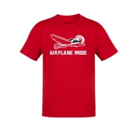 Red Youth S - Adult XL Airplane Mode T-Shirt item