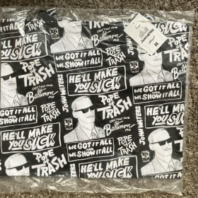 JOHN WATERS TOTE BAG NEW UNUSED 17x15 INCHES POPE OF TRASH item
