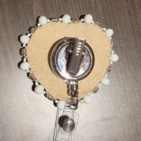 Pink Heart Badge Clip item