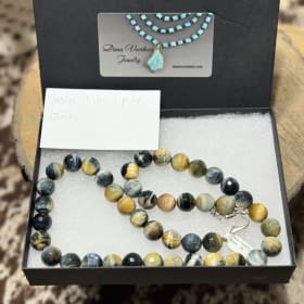 Dana Voorhees Golden Tigereye Stone 24” Necklace item