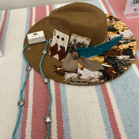 Customized Sombrero Mexicano with Brown leather Earrings item