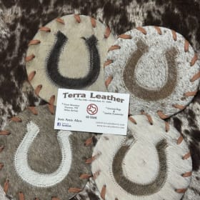 Terra Leather Cowhide Horseshoe Coasters item