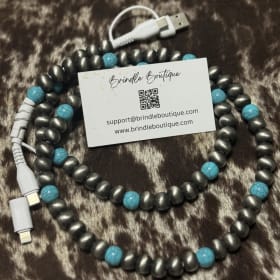 Brindle Boutique Navajo Pearl & Turquoise 4-Port Charger item
