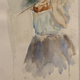 Violin water color Portrait item