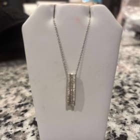 Sterling silver and diamond pendant value 250 item