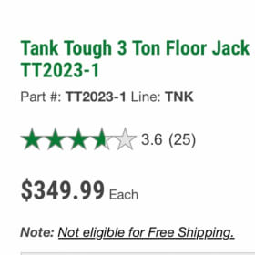 #34 - The Tank Tough 3 Ton Floor Jack item