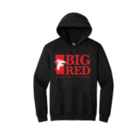 Black w/ Red Big Red Hoodie item
