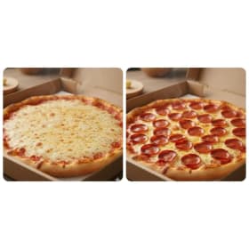 Full Large Cheese or Pepperoni pizza item