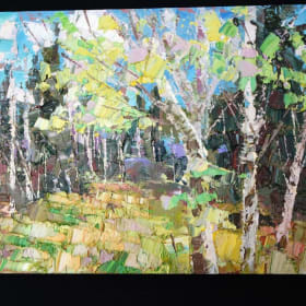 Oil Painting of Aspen Grove item