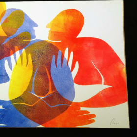 Colorful print of people item