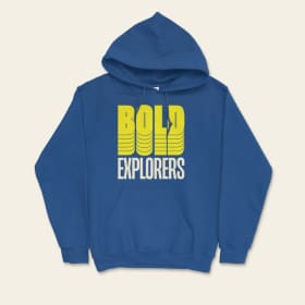 S - ADULT HOODIE - Bold Explorers BLUE item