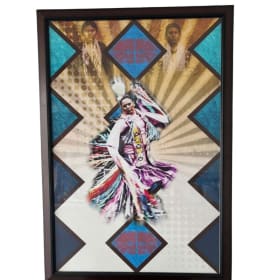 Woman Dancing Fancy Shawl Print Three of Six item