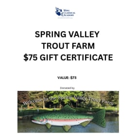 $75 Gift Certificate to Spring Valley Trout Farm item