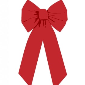 40" Red Velvet Bow item