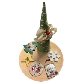 Tree & Decals on Wooden Circle item