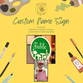 Custom Name Sign from Whimsy & Wicked item