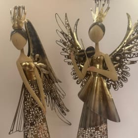 Two Christmas Angels - Home Decor item
