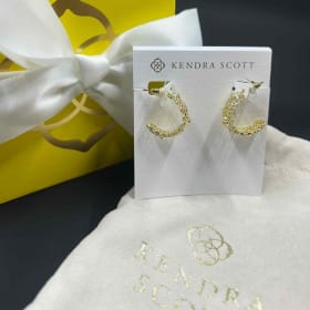 Kendra Scott Krista Lace Gold Huggie Earrings item