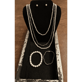 Black & White Cultured Pearl Jewelry w/ $50 TS Ma Gift Card item