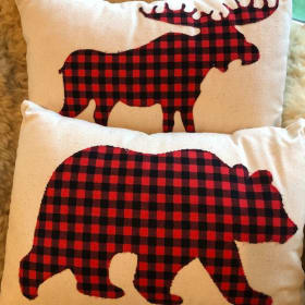 Moose & Bear Throw Pilliows item
