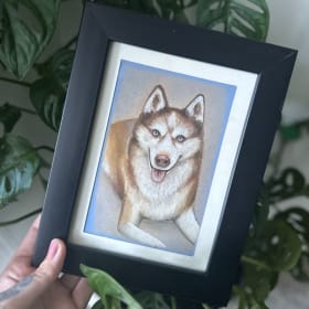 Custom 5x7" Charcoal Pet Portrait item