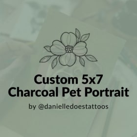 Custom 5x7" Charcoal Pet Portrait item
