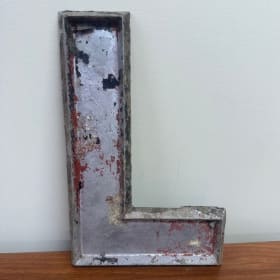 Vintage Metal Sign Letter L item