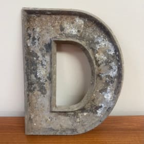 Vintage Metal Sign Letter D item