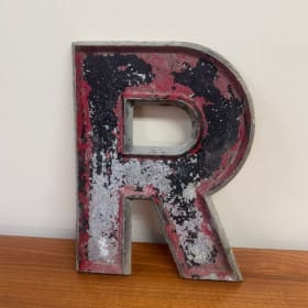 Vintage Metal Sign Letter R item