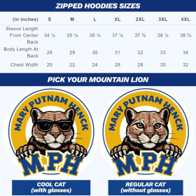 Zip Hoodie Sweatshirt - Royal Blue or Grey item