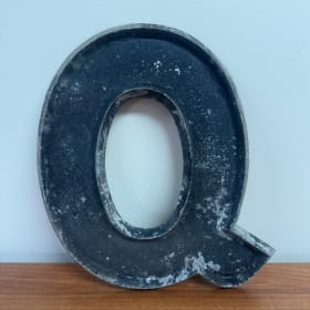 Vintage Metal Sign Letter Q item