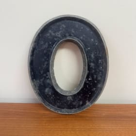 Vintage Metal Sign Letter O item