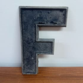 Vintage Metal Sign Letter F#2 item
