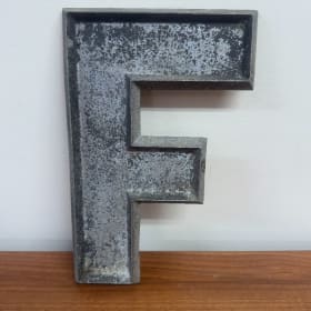Vintage Metal Sign Letter F#3 item