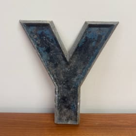 Vintage Metal Sign Letter Y #1 item