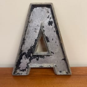 Vintage Metal Sign Letter A item