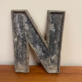 Vintage Metal Sign Letter N #1 item