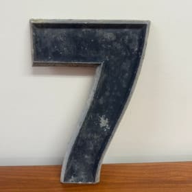Vintage Metal Sign Number 7 item