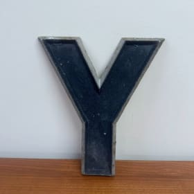 Vintage Metal Sign Letter Y #2 item