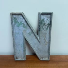 Vintage Metal Sign Letter N #2 item