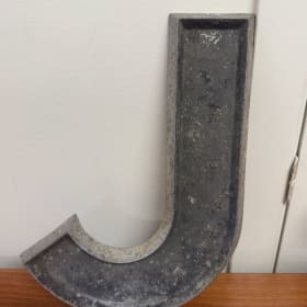 Vintage Metal Sign Letter J #2 item